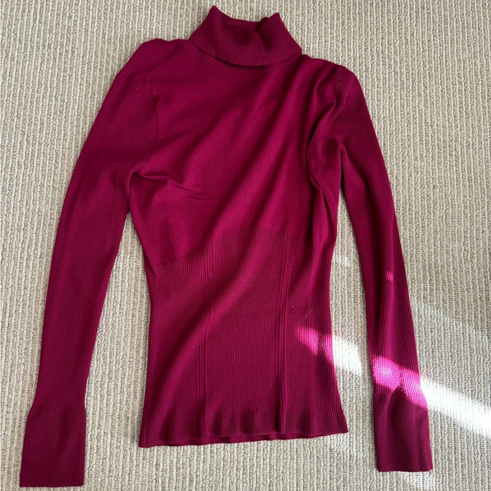 Burgundy Turtleneck Sweater